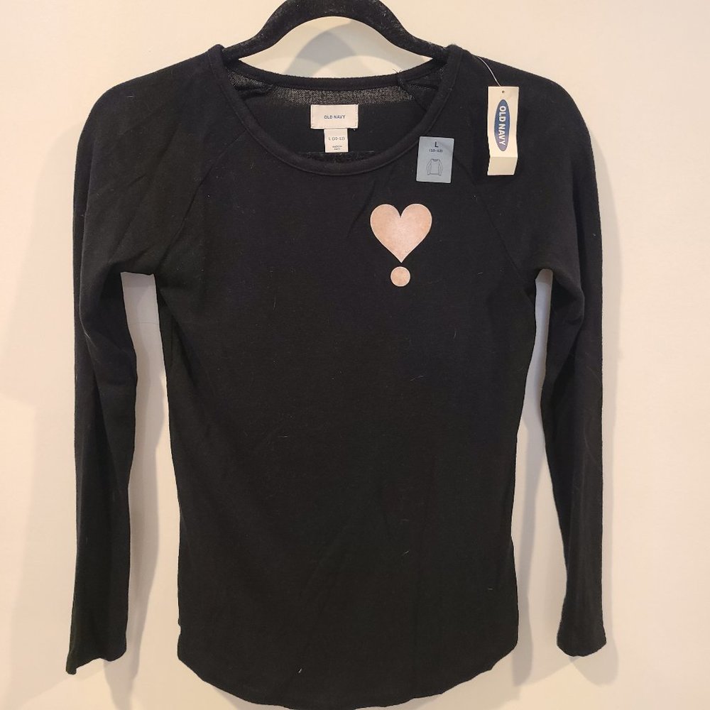 Old Navy Girls L/S Jersey Sweater with Heart